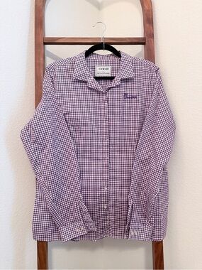 Chick-fil-A OOBE Women’s XL Purple Gingham Uniform Shirt
